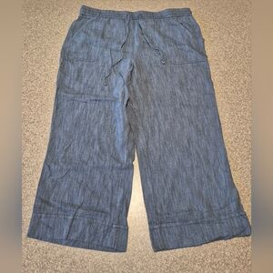 Womens Loft Wideleg Capri Size Petite Large